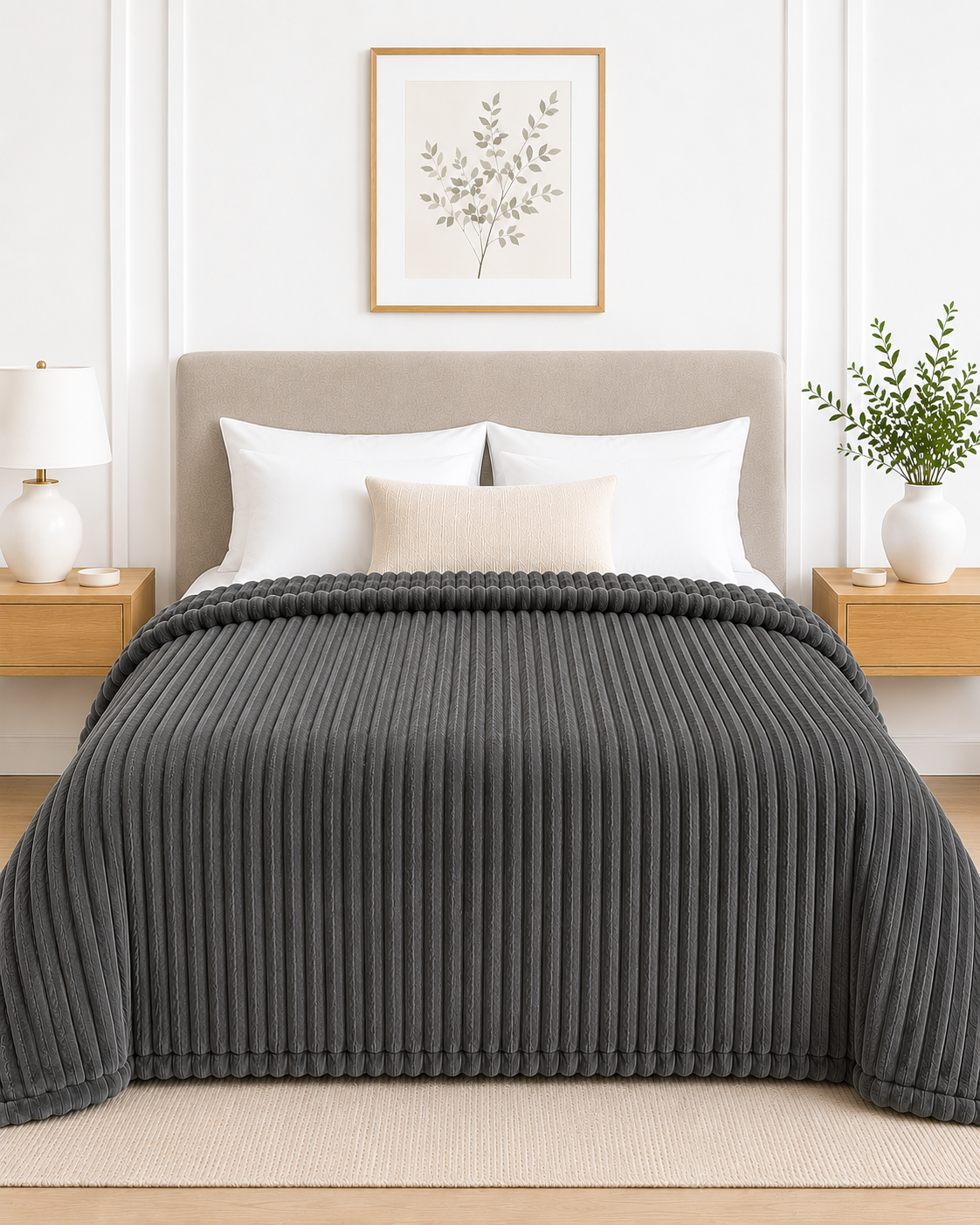 Fluffy Stripe Ac Blanket Double NCS# 209