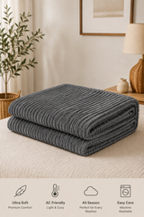 Fluffy Stripe Ac Blanket Double NCS# 209