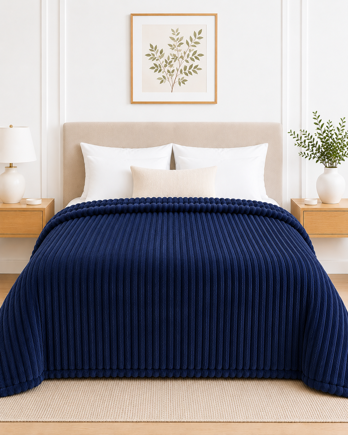 Fluffy Stripe Ac Blanket Double NCS# 208