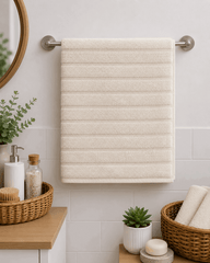 Minimalist Ribbed Cotton Hand Towel (Pack of 2)