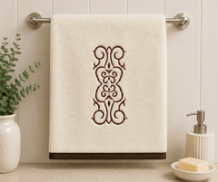 Embroided Cotton Bath Towel