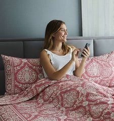 Floral Reversible Cotton Quilt Cover 6 Pcs Design #207