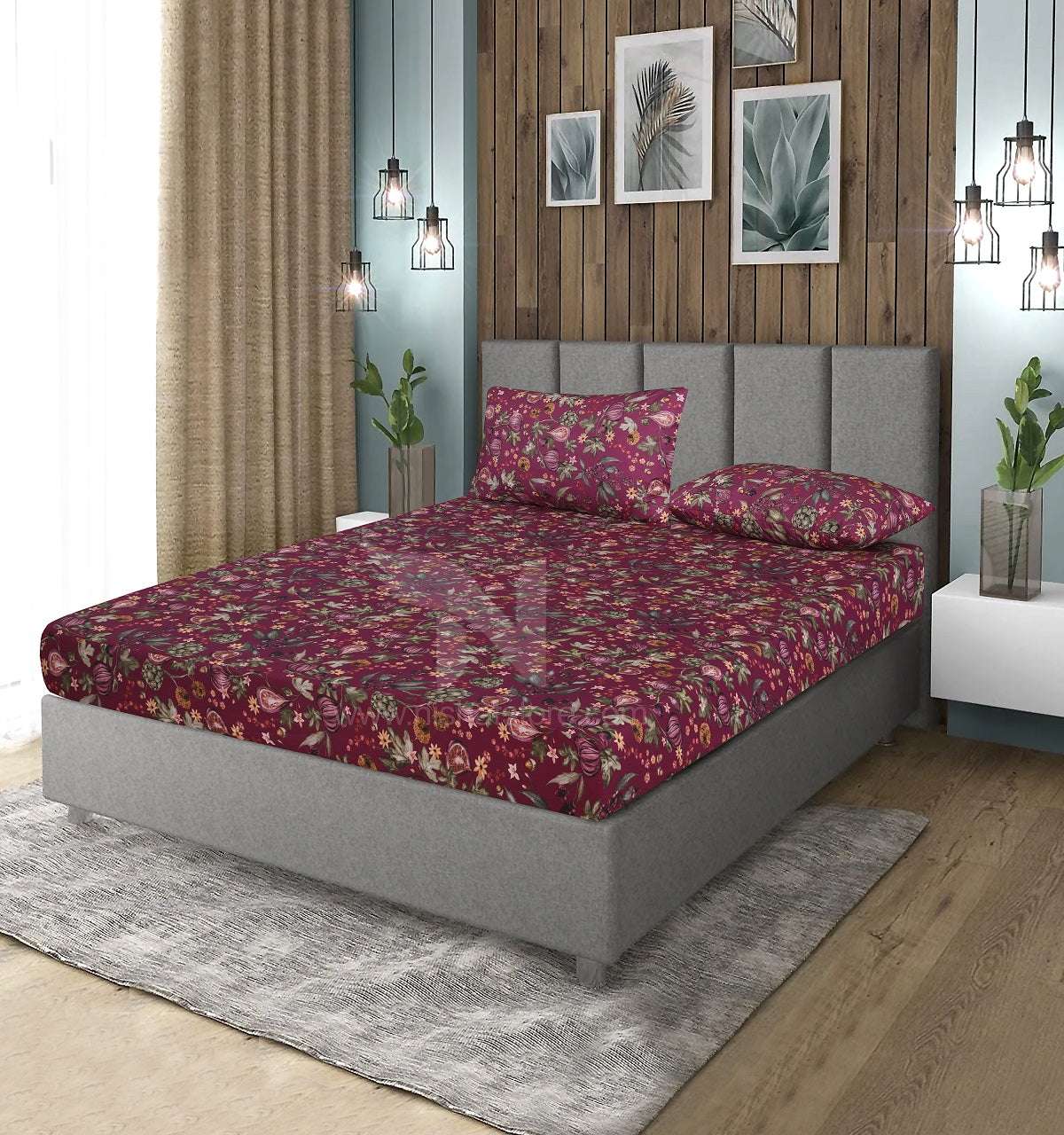 Fitted Double Bed Sheet DS# 331