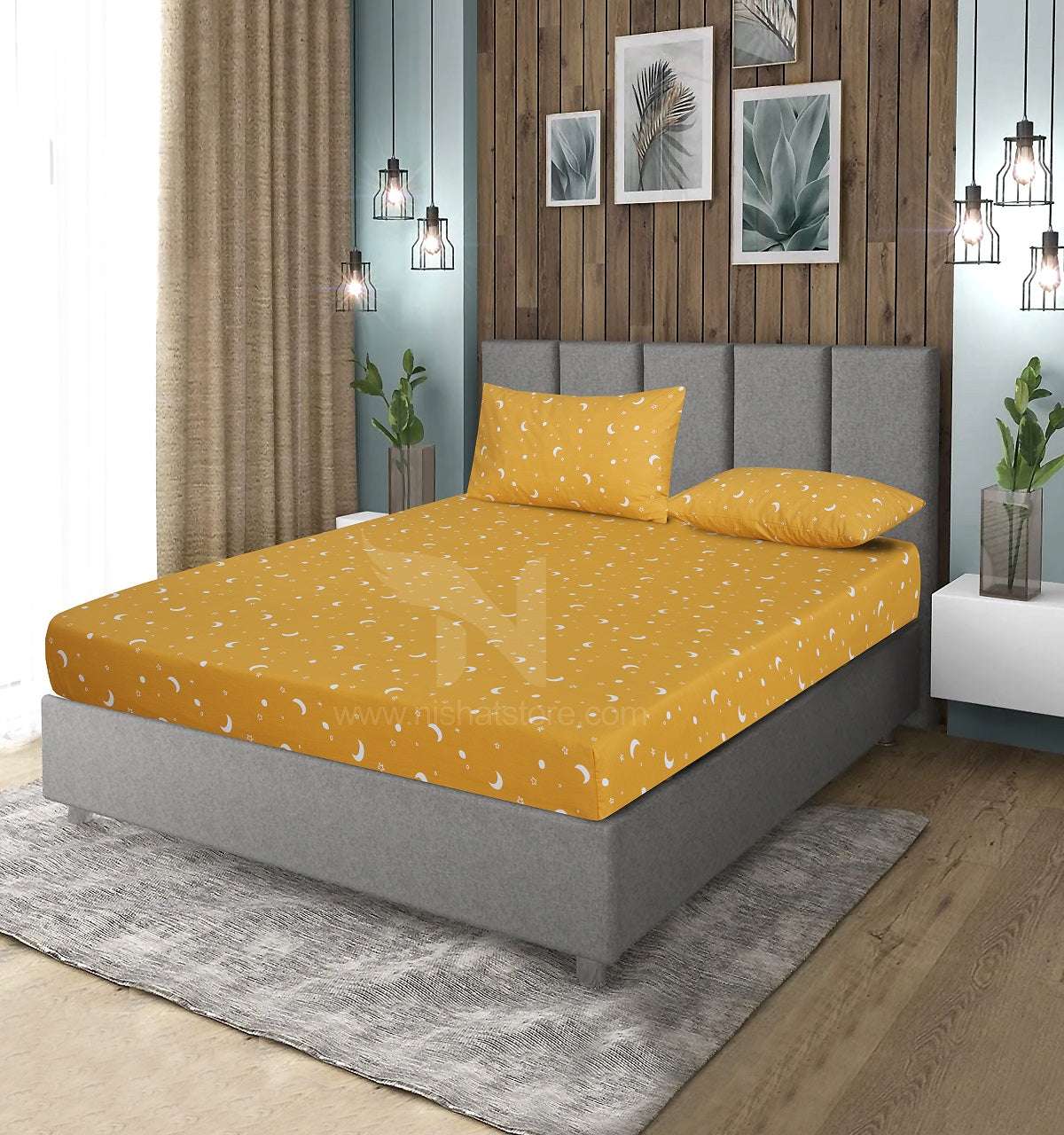 Fitted Double Bed Sheet DS# 337