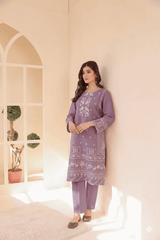 2 Piece – Embroidered Cotton Suit # 41
