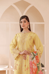 3 Piece – Embroidered Cotton Suit # 28
