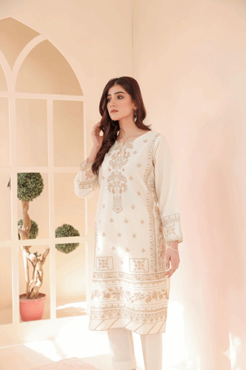2 Piece – Embroidered Cotton Suit # 39