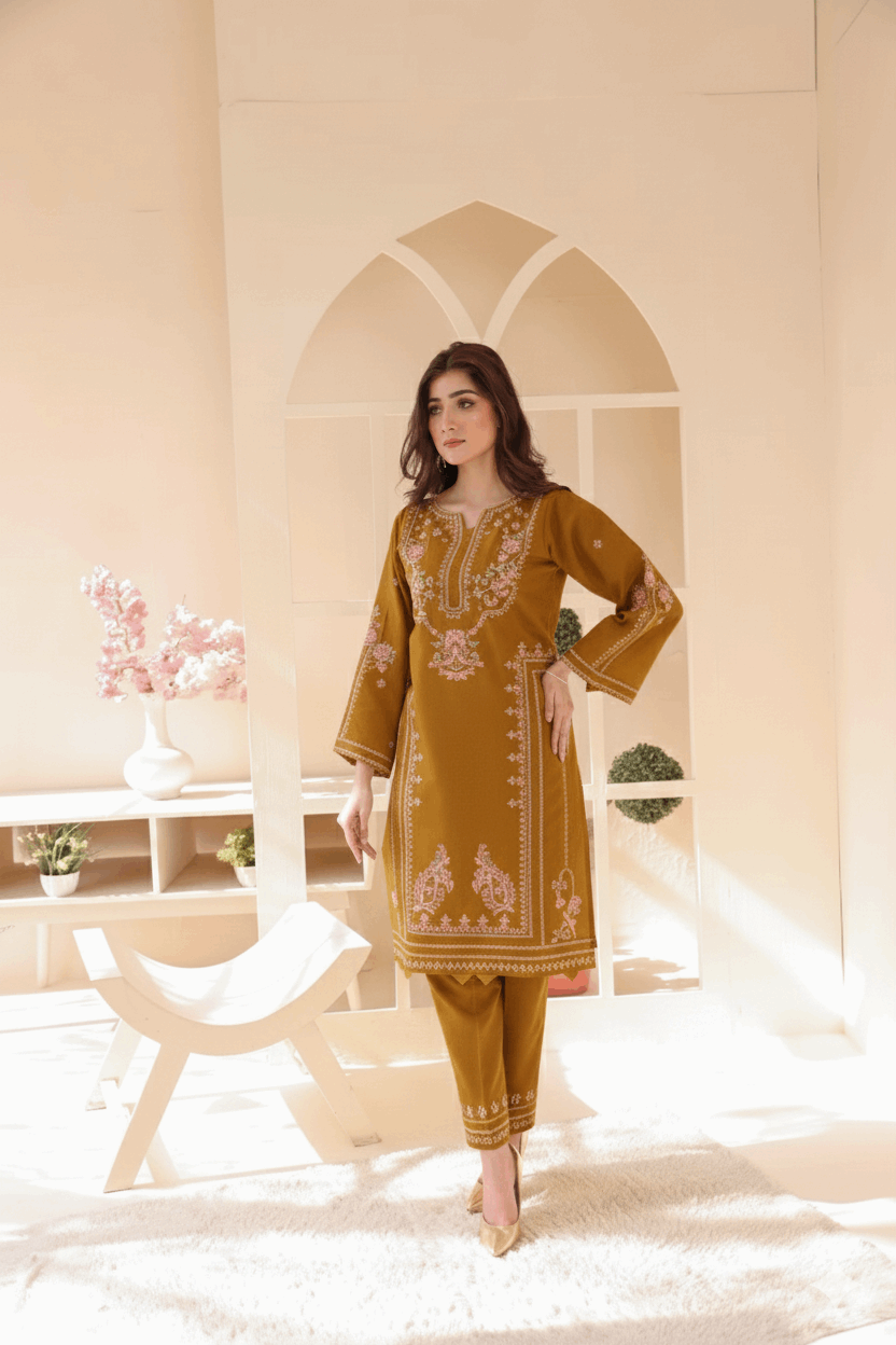 2 Piece – Embroidered Cotton Suit # 31