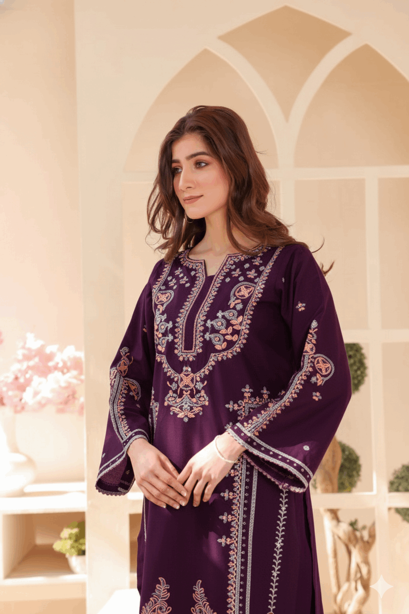 2 Piece – Embroidered Cotton Suit # 30