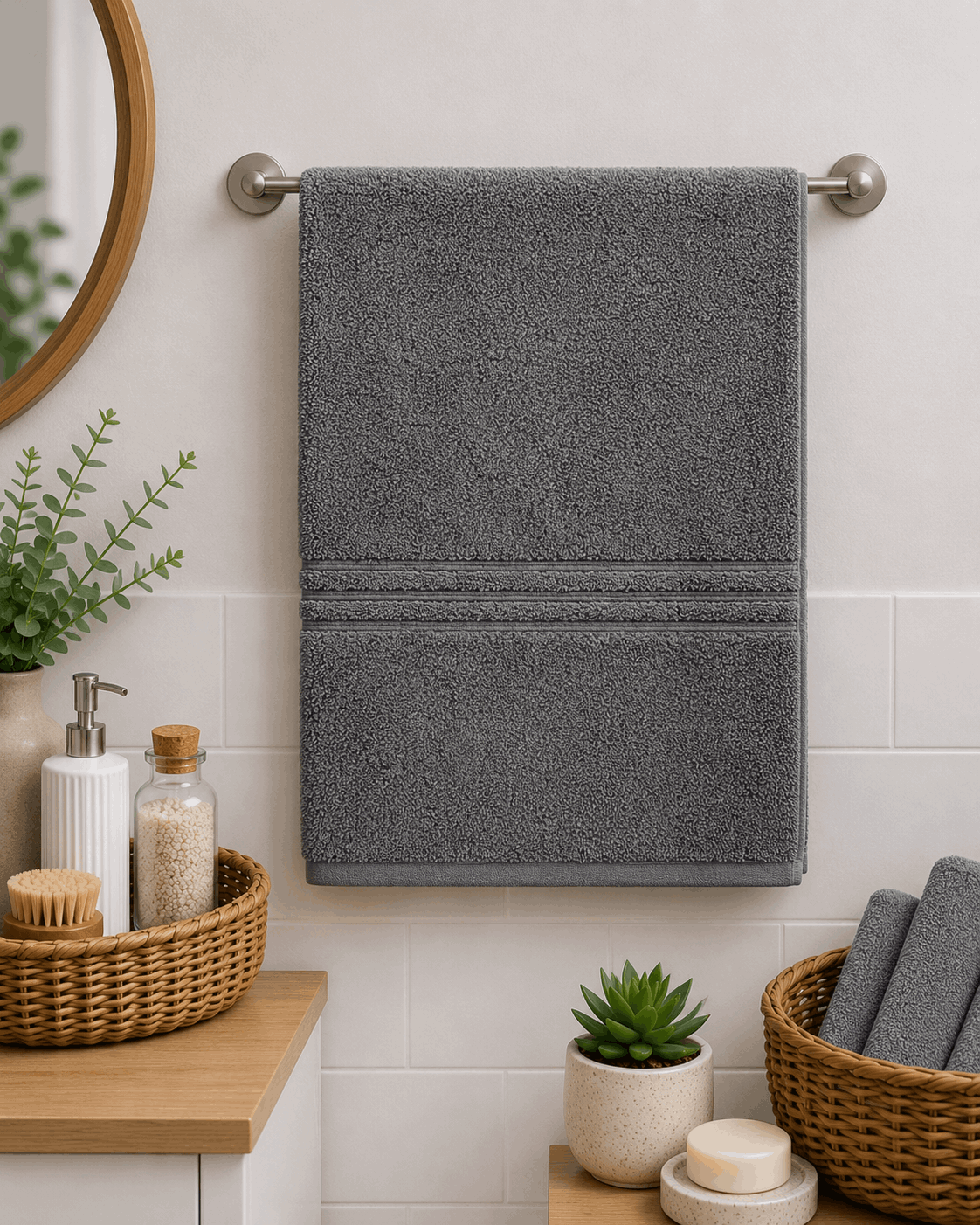 Premium Cotton Hand Towel Set of 2