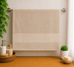 Leopard Border Cotton Hand Towel (Pack of 2)