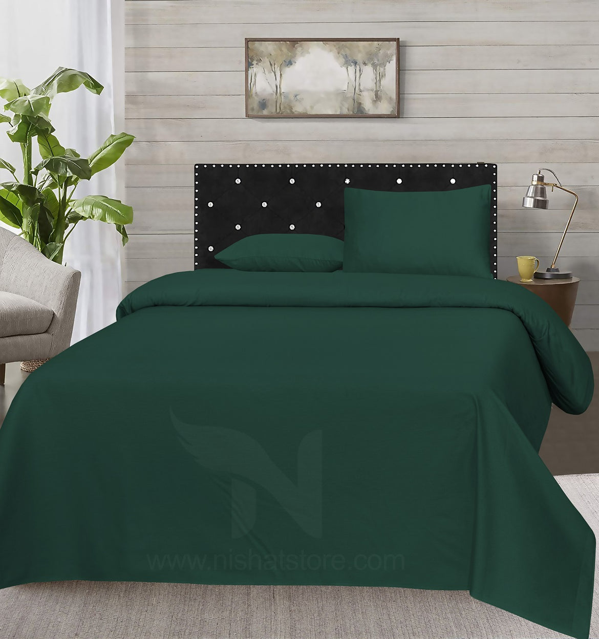 Plain Bedsheets | Luxuriously Soft Feel - Nishat Creative Store, image size:1170x1248