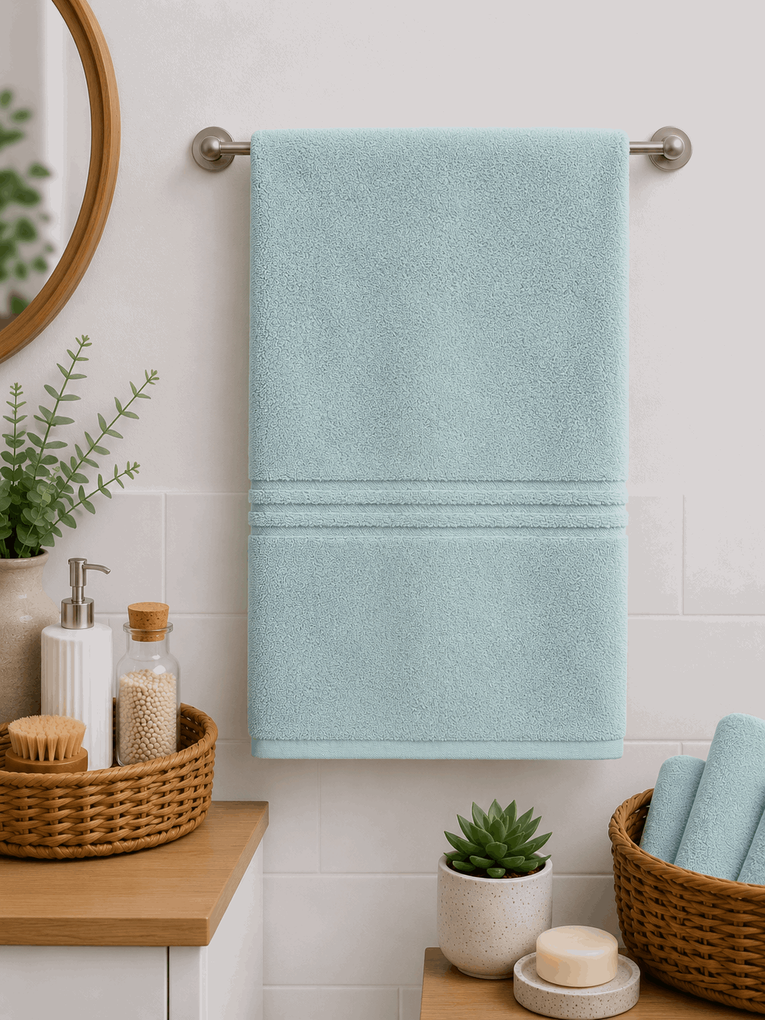 Premium Cotton Hand Towel Set of 2