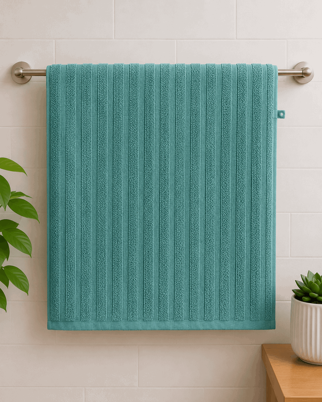Premium Cotton Stripe Bath Towel