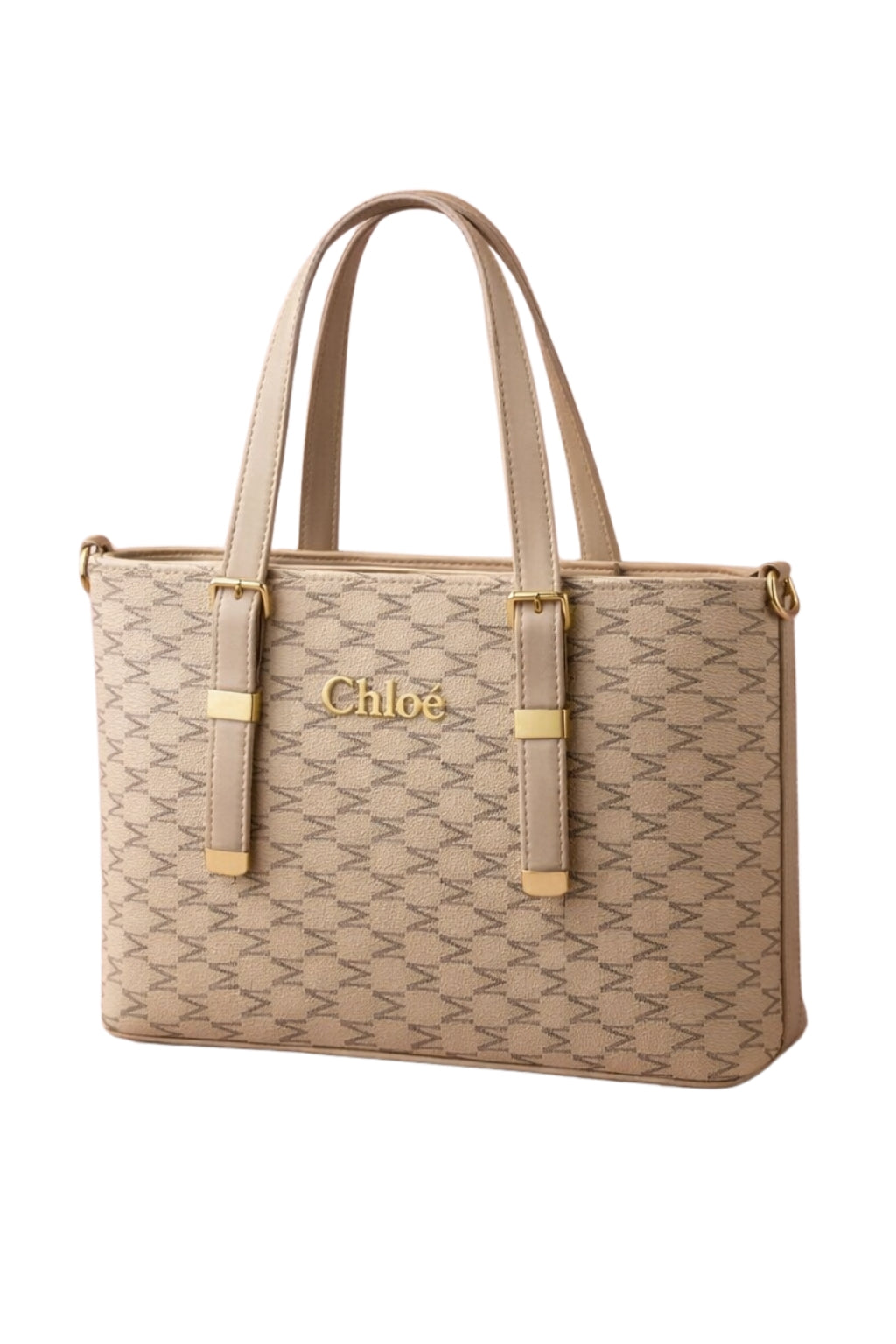 Chlèo Monogram Signature M Tote Bag – Classic Cream