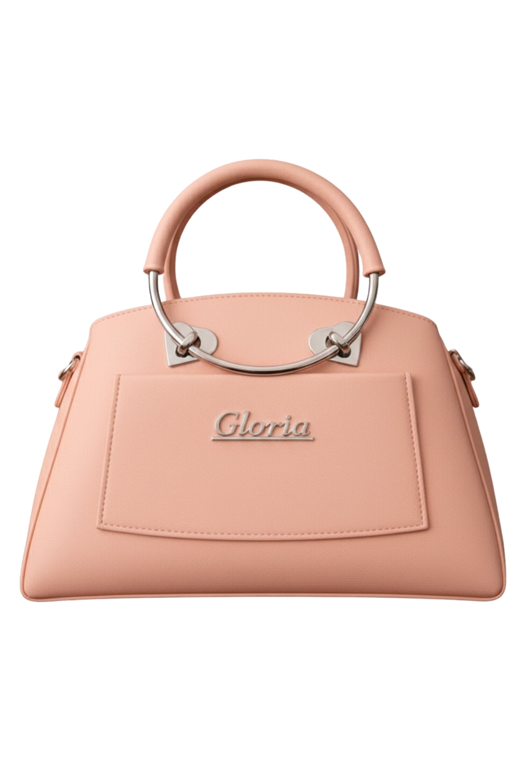 Gloria Heart-Accent Pink Top-Handle Handbag