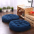 Blue Round Floor Cushion Velvet Design 124