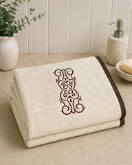 Embroided Cotton Bath Towel