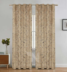 Texture Velvet Curtains Pack of 2 Design # 077