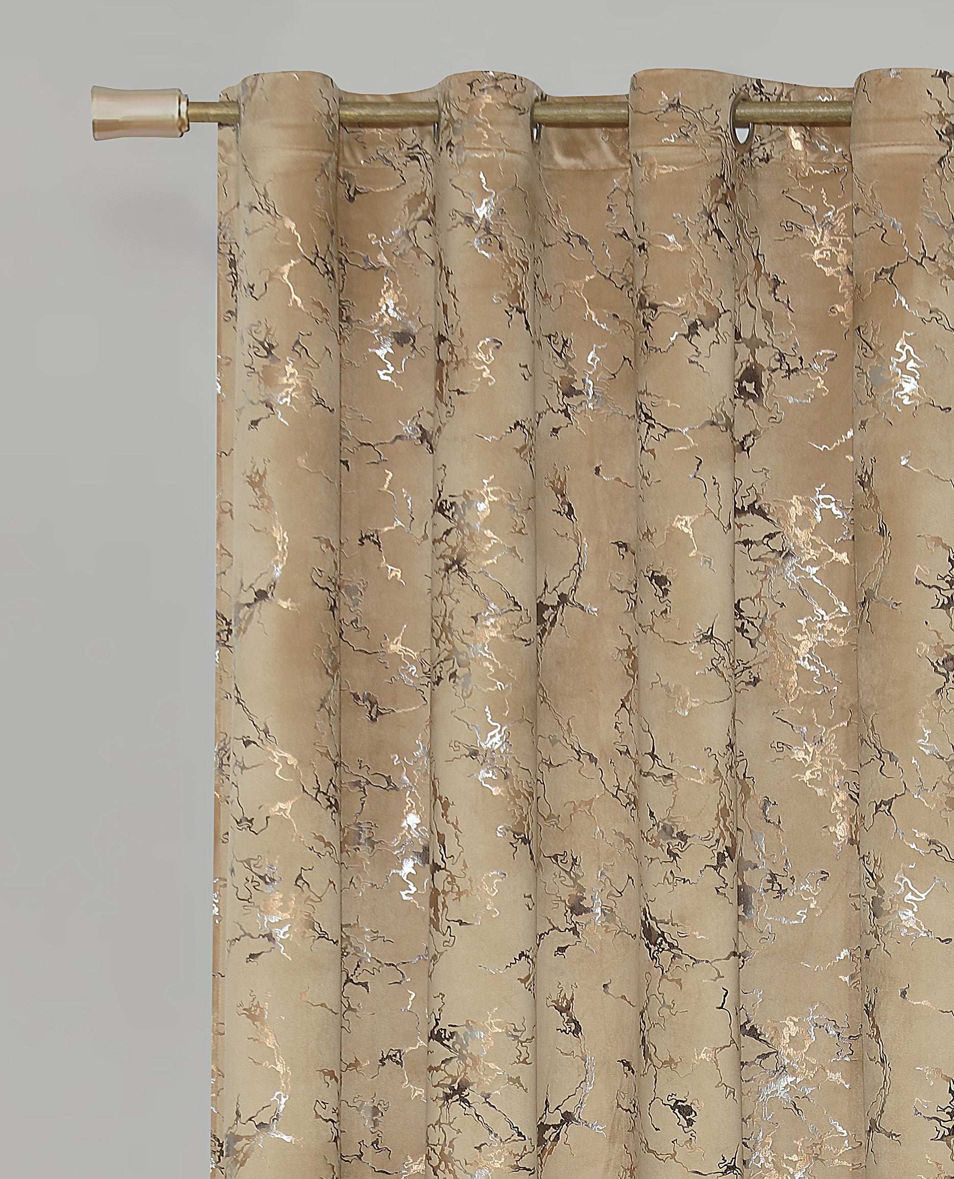 Texture Velvet Curtains Pack of 2 Design # 077
