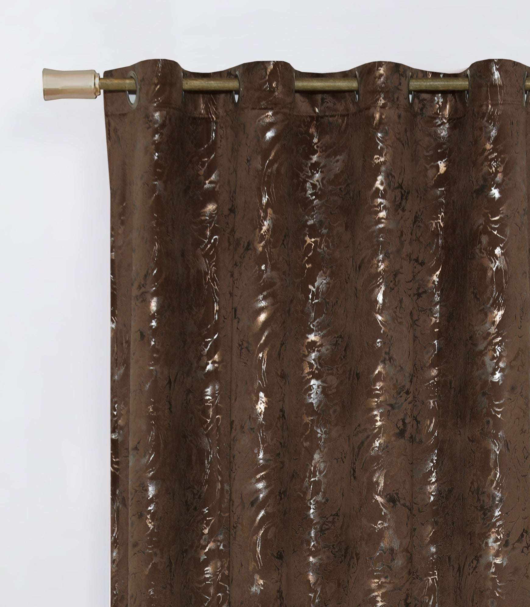 Texture Velvet Curtains Pack of 2 Design # 073