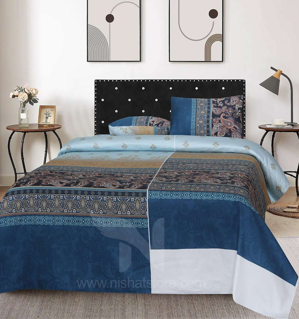 Double Bed Sheet Design NC - S 3852 - Nishat Creative Store