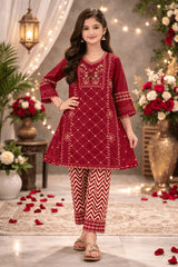 Girl Embroidery 2 pcs Set