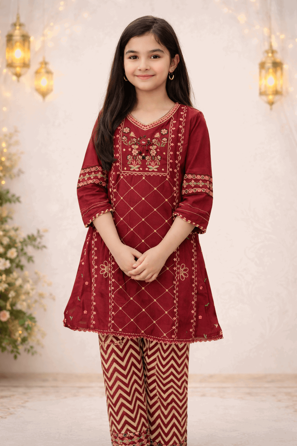 Girl Embroidery 2 pcs Set