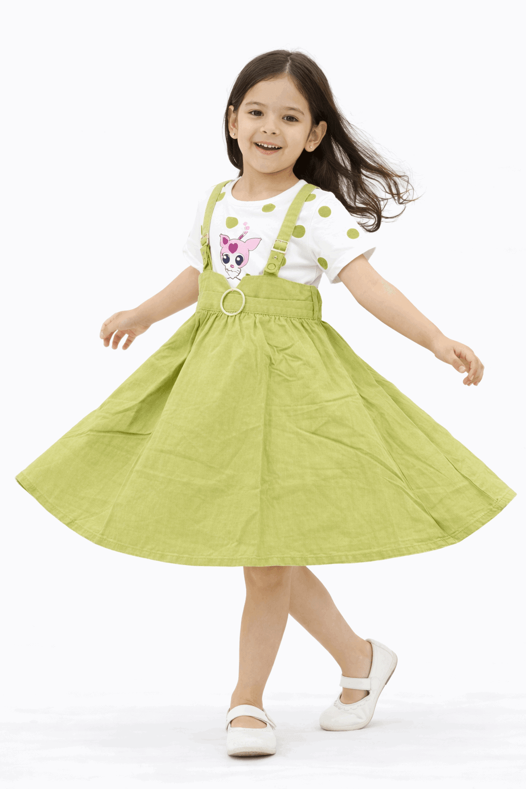 Green Labubu Blossom Dress