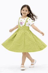 Green Labubu Blossom Dress