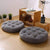 Grey Round Floor Cushion Velvet Design 123