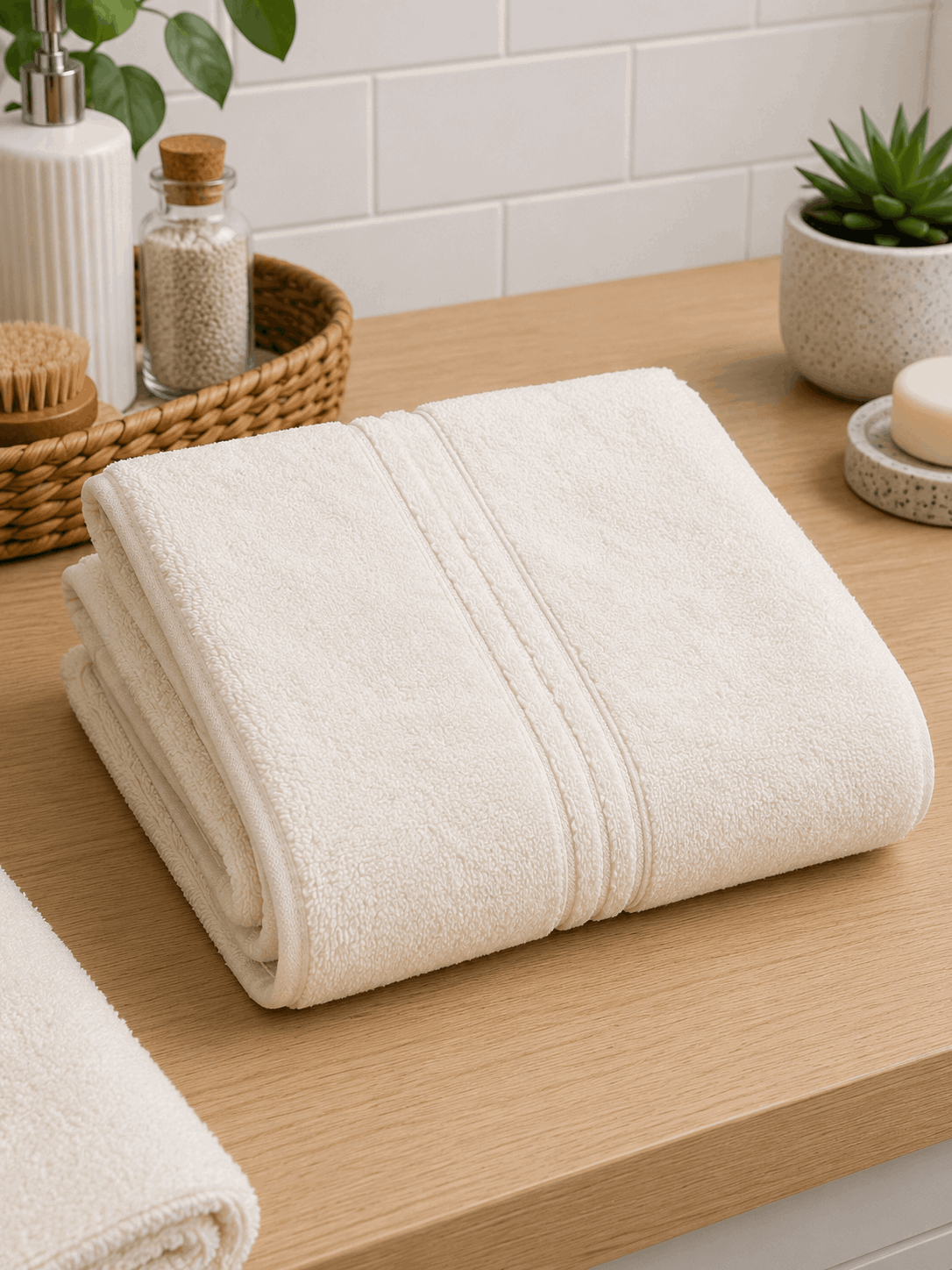 Premium Cotton Hand Towel Set of 2