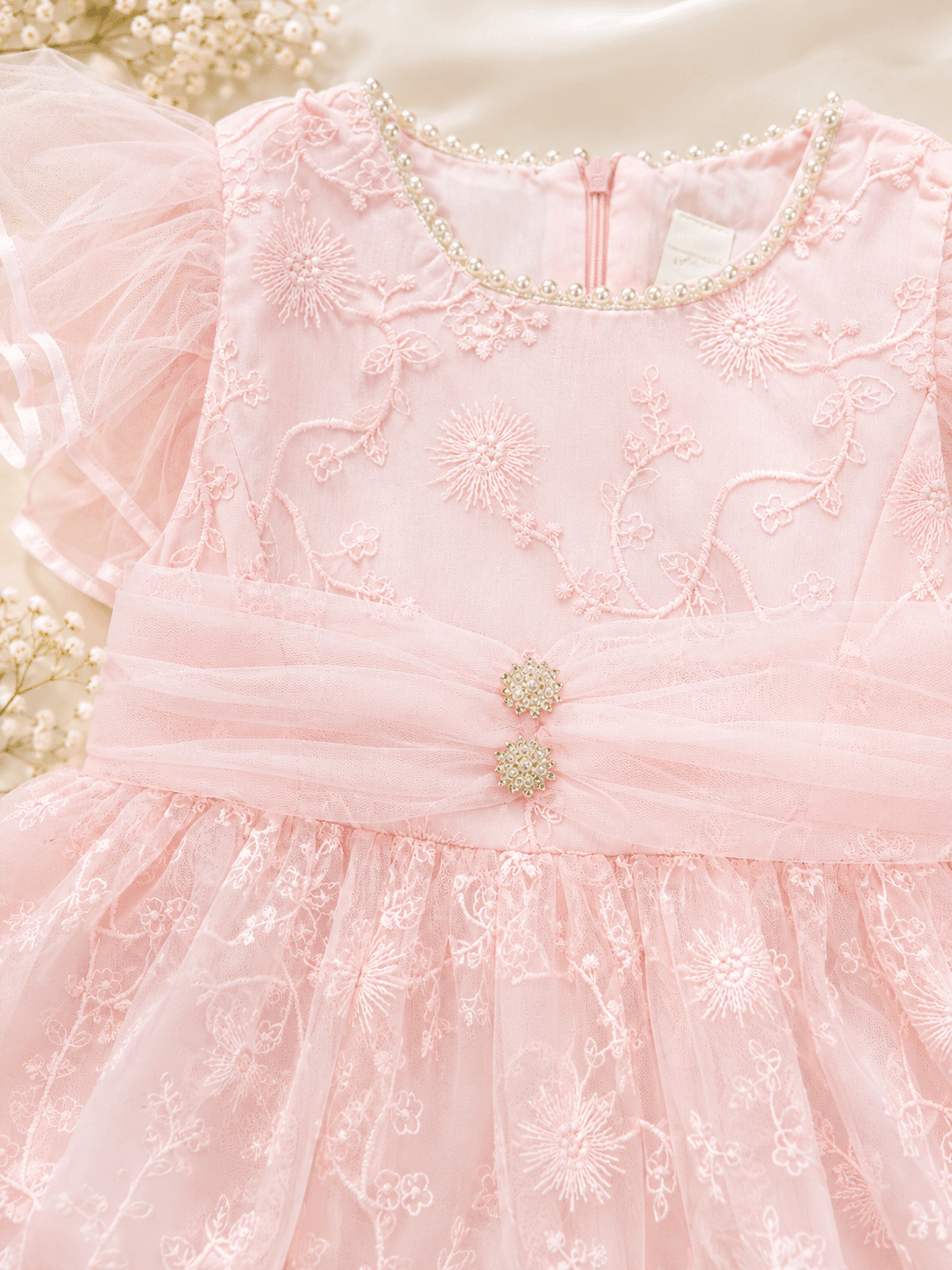 Pearl Bloom Crystal Party Dress