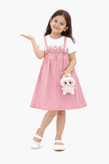 Pink Labubu Blossom Dress