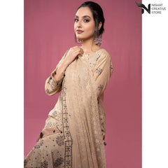 Premium Embroidered Slub Lawn Buani Vol 99 ,23 D# 02 - Nishat Creative Store