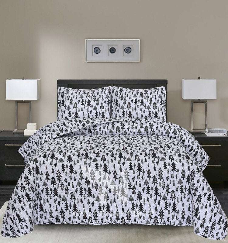 Quilted Bed Spread 3 PCS Design Code 107 - Nishat Creative Store