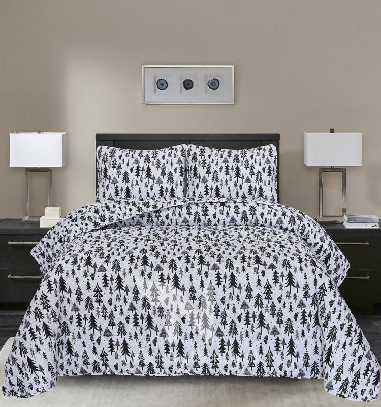 Quilted Bed Spread 3 PCS Design Code 107 - Nishat Creative Store