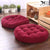 Red Round Floor Cushion Velvet Design 125