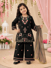 Rosy Black Embroidered Fancy Suit