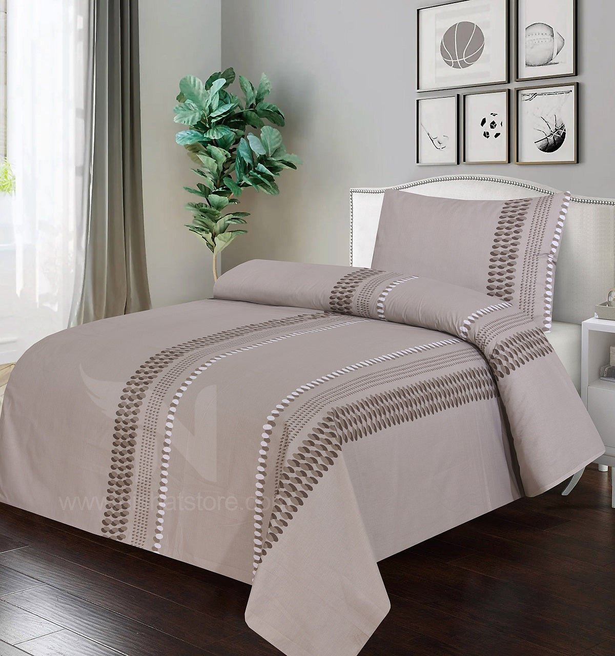 Single Bed Sheet Design 560 - Nishat Creative Store