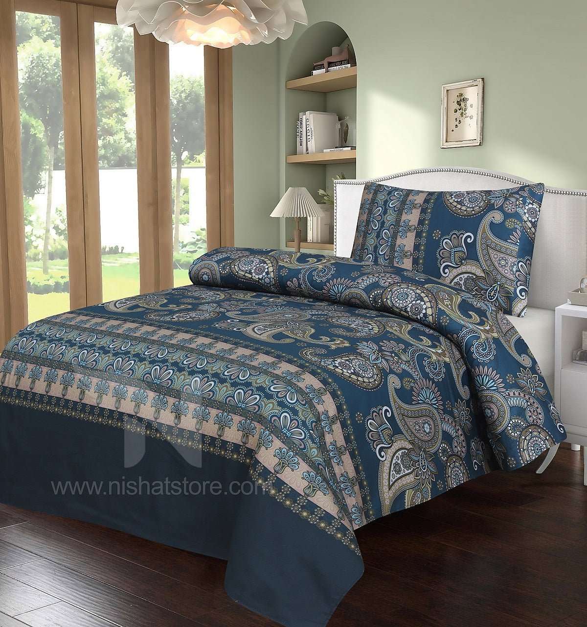 Single Bed Sheet Design 589 - Nishat Creative Store