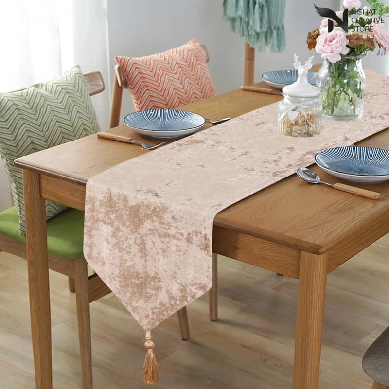 Table Runner Set Nc 117 Texture Velvet Table Runner