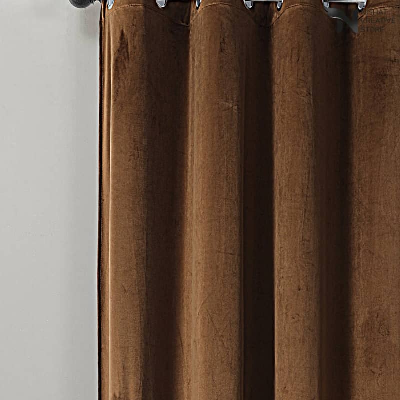 Velvet Curtains Pack of 2 Plain Design 029 - Nishat Creative Store