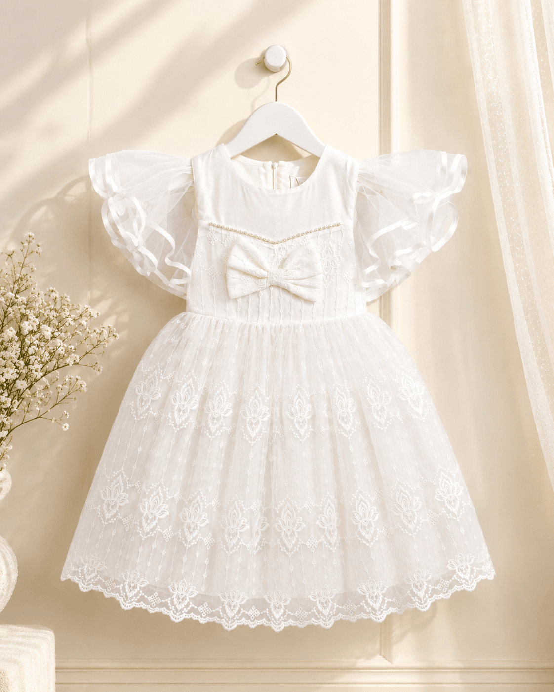 White Pearl Princess Frock